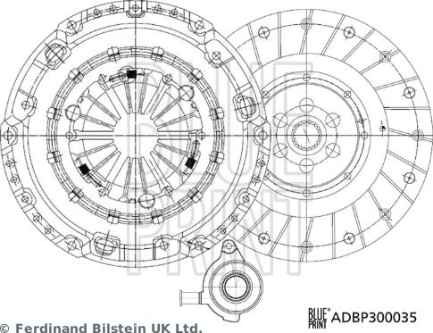 Blue Print ADBP300035 - Комплект сцепления parts5.com