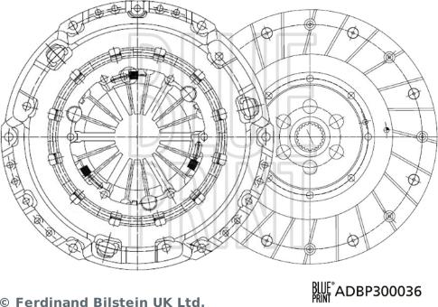 Blue Print ADBP300036 - Комплект сцепления parts5.com