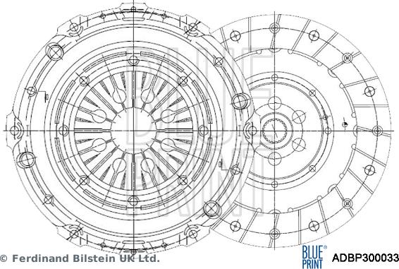 Blue Print ADBP300033 - Комплект сцепления parts5.com