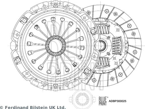 Blue Print ADBP300025 - Комплект сцепления parts5.com