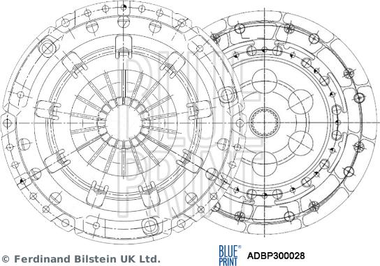 Blue Print ADBP300028 - Комплект сцепления parts5.com