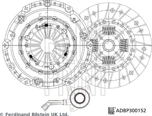 Blue Print ADBP300152 - Комплект сцепления parts5.com