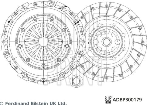 Blue Print ADBP300179 - Комплект сцепления parts5.com