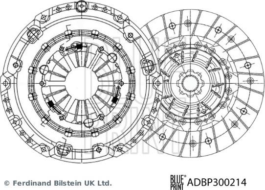 Blue Print ADBP300214 - Комплект сцепления parts5.com