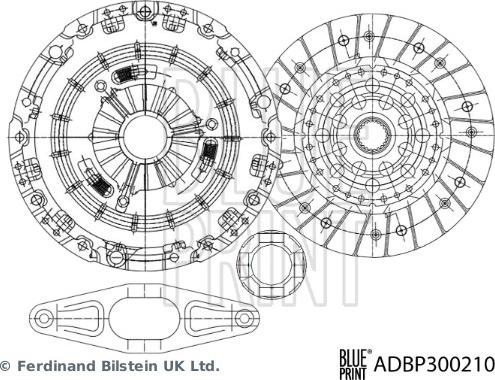 Blue Print ADBP300210 - Комплект сцепления parts5.com