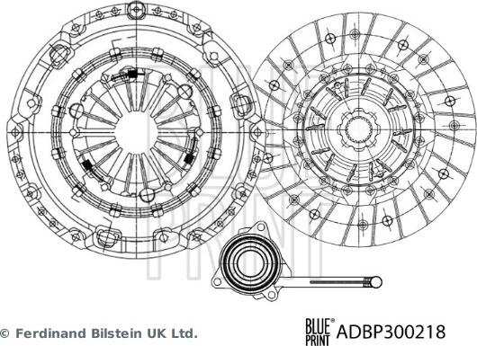 Blue Print ADBP300218 - Комплект сцепления parts5.com