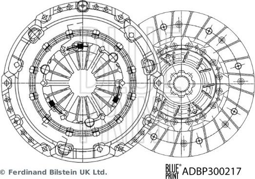 Blue Print ADBP300217 - Комплект сцепления parts5.com