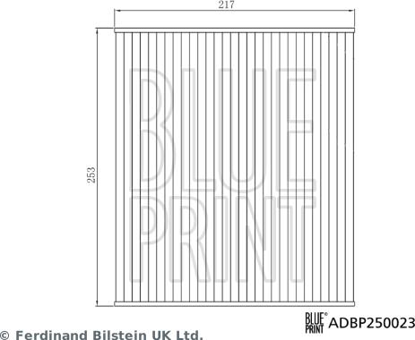 Blue Print ADBP250023 - Фильтр воздуха в салоне parts5.com