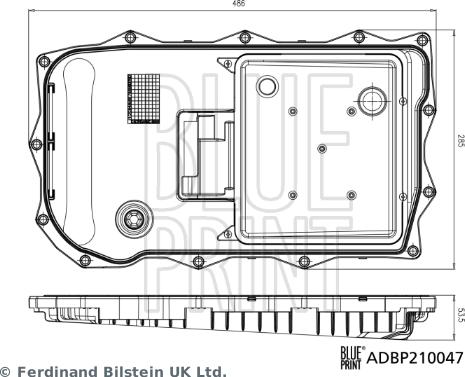 Blue Print ADBP210047 - Гидрофильтр, автоматическая коробка передач parts5.com