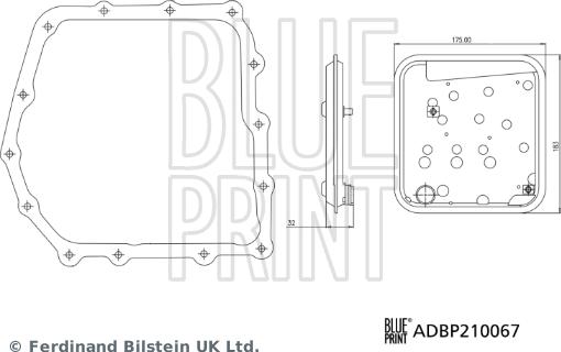 Blue Print ADBP210067 - Гидрофильтр, автоматическая коробка передач parts5.com
