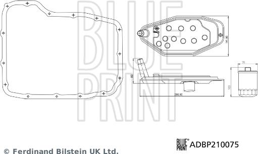 Blue Print ADBP210075 - Гидрофильтр, автоматическая коробка передач parts5.com