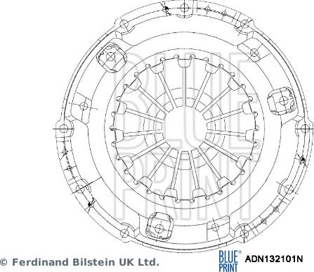 Blue Print ADN132101N - Нажимной диск сцепления parts5.com