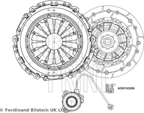 Blue Print ADW193099 - Комплект сцепления parts5.com