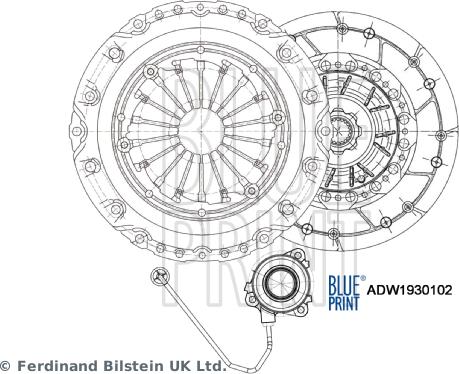 Blue Print ADW1930102 - Комплект сцепления parts5.com