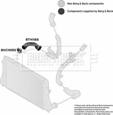 Borg & Beck BTH1168 - Трубка, нагнетание воздуха parts5.com