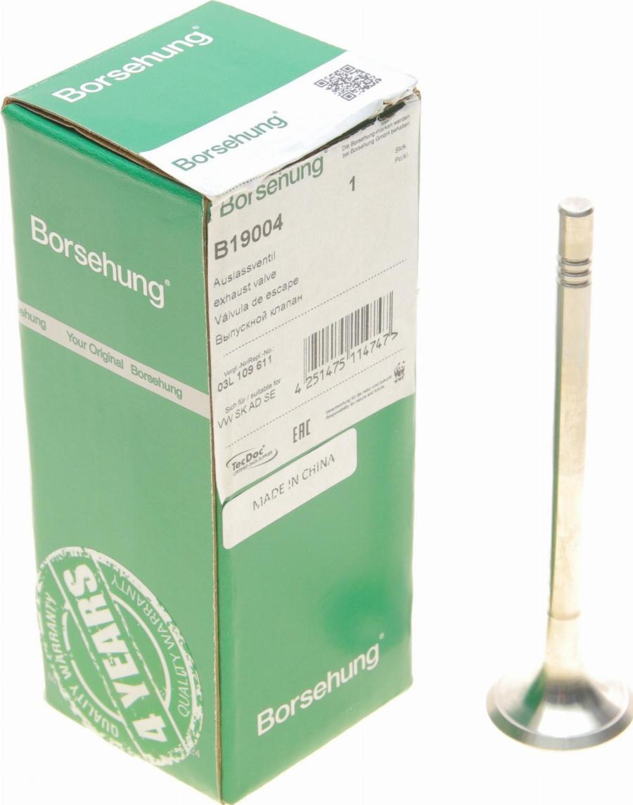 Borsehung B19004 - Выпускной клапан parts5.com