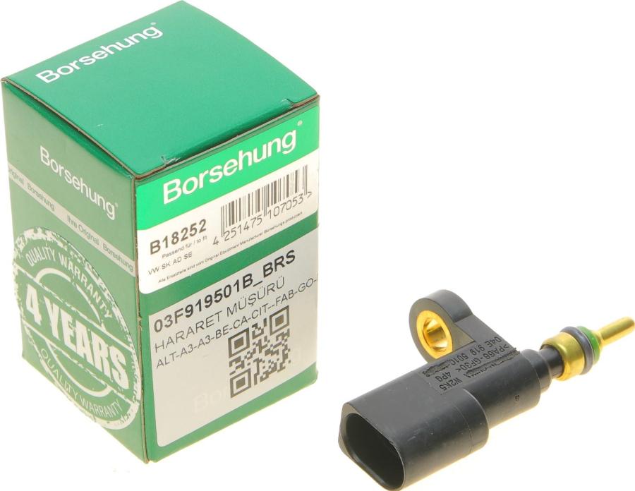 Borsehung B18252 - Датчик, температура охлаждающей жидкости parts5.com