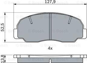 BOSCH 0 986 494 944 - Тормозные колодки, дисковые, комплект parts5.com