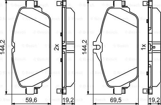 BOSCH 0 986 494 951 - Тормозные колодки, дисковые, комплект parts5.com