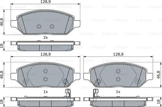 BOSCH 0 986 494 906 - Тормозные колодки, дисковые, комплект parts5.com