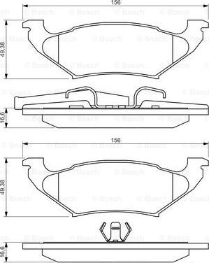 BOSCH 0 986 494 495 - Тормозные колодки, дисковые, комплект parts5.com