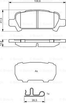 BOSCH 0 986 494 445 - Тормозные колодки, дисковые, комплект parts5.com