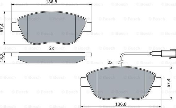 BOSCH 0 986 494 464 - Тормозные колодки, дисковые, комплект parts5.com