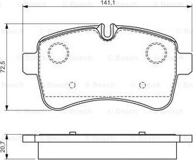 BOSCH 0 986 494 460 - Тормозные колодки, дисковые, комплект parts5.com