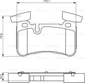 BOSCH 0 986 494 411 - Тормозные колодки, дисковые, комплект parts5.com