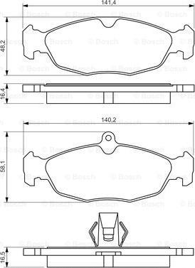 BOSCH 0 986 494 413 - Тормозные колодки, дисковые, комплект parts5.com