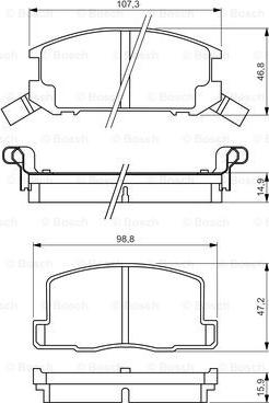 BOSCH 0 986 494 412 - Тормозные колодки, дисковые, комплект parts5.com