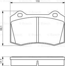 BOSCH 0 986 494 486 - Тормозные колодки, дисковые, комплект parts5.com