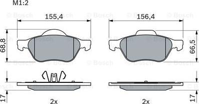 BOSCH 0 986 494 439 - Тормозные колодки, дисковые, комплект parts5.com