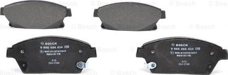 BOSCH 0 986 494 434 - Тормозные колодки, дисковые, комплект parts5.com