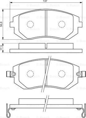 BOSCH 0 986 494 558 - Тормозные колодки, дисковые, комплект parts5.com