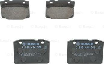 BOSCH 0 986 494 568 - Тормозные колодки, дисковые, комплект parts5.com