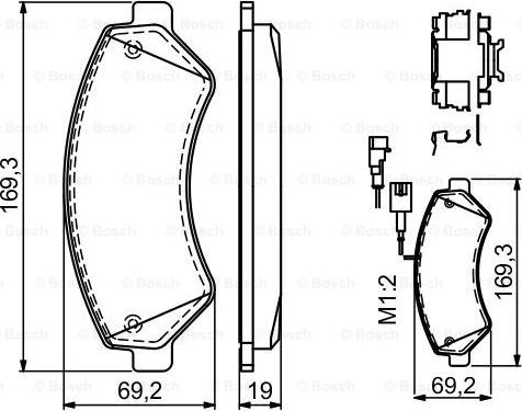 BOSCH 0 986 494 580 - Тормозные колодки, дисковые, комплект parts5.com