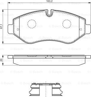 BOSCH 0 986 494 582 - Тормозные колодки, дисковые, комплект parts5.com