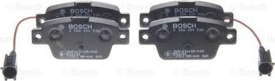 BOSCH 0 986 494 536 - Тормозные колодки, дисковые, комплект parts5.com