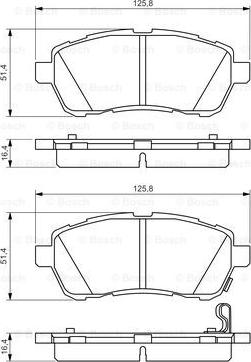 BOSCH 0 986 494 574 - Тормозные колодки, дисковые, комплект parts5.com