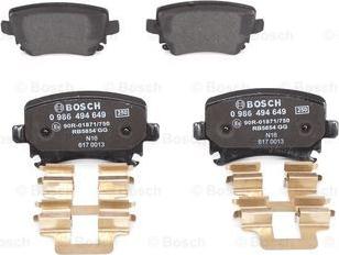 BOSCH 0 986 494 649 - Тормозные колодки, дисковые, комплект parts5.com