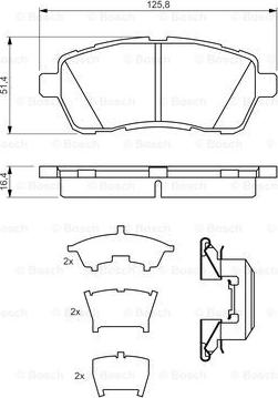 BOSCH 0 986 494 652 - Тормозные колодки, дисковые, комплект parts5.com