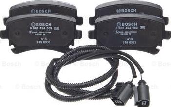 BOSCH 0 986 494 669 - Тормозные колодки, дисковые, комплект parts5.com