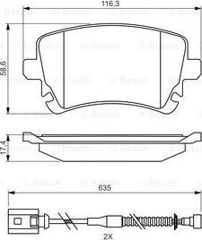 BOSCH 0 986 494 669 - Тормозные колодки, дисковые, комплект parts5.com