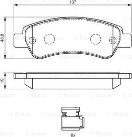 BOSCH 0 986 494 604 - Тормозные колодки, дисковые, комплект parts5.com