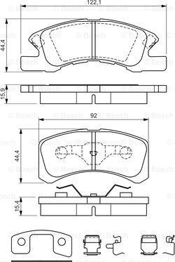 BOSCH 0 986 494 610 - Тормозные колодки, дисковые, комплект parts5.com