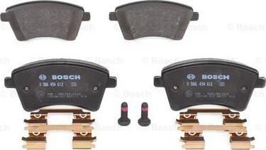 BOSCH 0 986 494 612 - Тормозные колодки, дисковые, комплект parts5.com