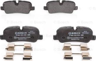 BOSCH 0 986 494 636 - Тормозные колодки, дисковые, комплект parts5.com