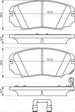 BOSCH 0 986 494 632 - Тормозные колодки, дисковые, комплект parts5.com