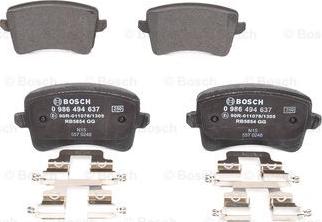 BOSCH 0 986 494 637 - Тормозные колодки, дисковые, комплект parts5.com